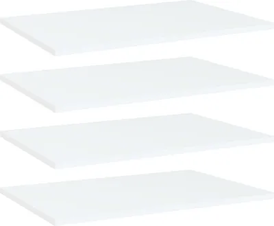 Image de Panneaux de bibliothèque 4 pcs blanc bois d’ingénierie