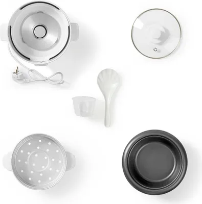 Produktbild von Melissa 16280022 - Reiskocher - 0,6 l - Antihaftbeschichtung - Herausnehmbarer Innentopf - 300 W - Automatische Abschaltung