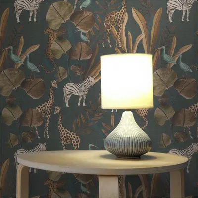 Produktbild von Tapete Tiertapete M1-No.12009 Vliestapete Floral Blau Grün Wohnzimmer Schlafzimmer