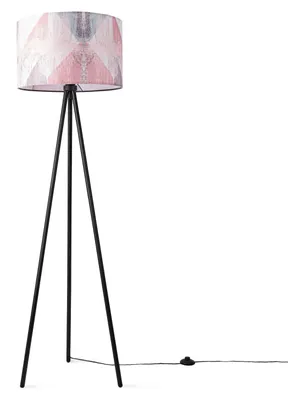 Produktbild von Stehlampe Wohnzimmer Modern E27 Leselampe Stehleuchte Stativ Retro Lampenschirm