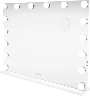 Produktbild von Hollywoodske kozmetické zrkadlo s Bluetooth stmievateľným LED osvetlením USB stôl/stena