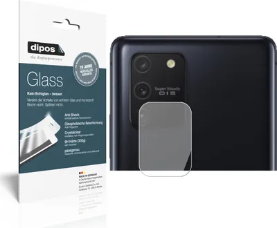 Produktbild von 2x Schutzfolie für Samsung Galaxy S10 Lite Kameralinse - Anti-Shock 9H Folie dipos Glass Kunststoffglas