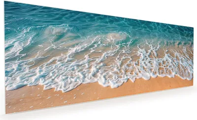Produktbild von Küchenrückwand Spritzschutz Glas mit Motiv Strand und Wellen 40 x 40 cm