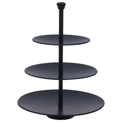 Produktbild von Excellent Houseware Etagere mit 3 Ablagen 36,5 cm Mattschwarz