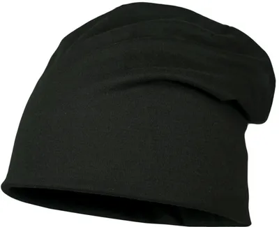 Balke Feinstrick Beanie aus Jersey-Baumwolle in schwarz