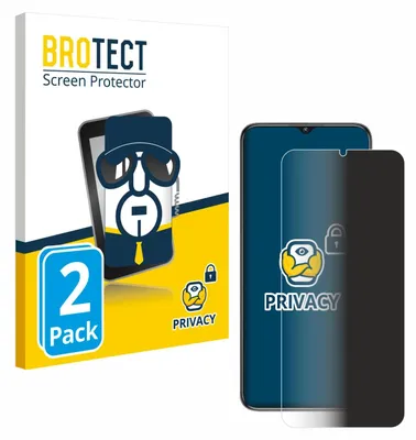 A product package for a screen protector is shown next to a smartphone with the screen protector applied.