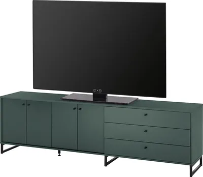 Produktbild von home24 Lowboard - Dunkelgrün / Schwarz