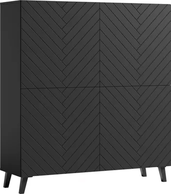 Produktbild von MINIO go for it, Kommode stehend LOKET 4-trg. 120 cm, schwarz graphit