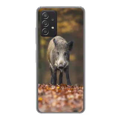 Produktbild von MuchoWow® Handyhülle Schutzhülle Hülle für Samsung Galaxy A33 5G Wildtier - Wald - Herbst Silikon Softcase Handy Hülle - Kartenhalter