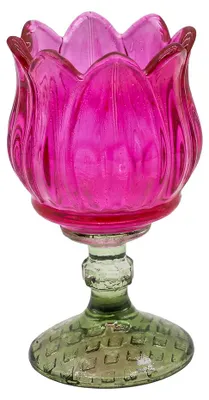 Produktbild von Clayre & Eef Teelichthalter Rosa Glas