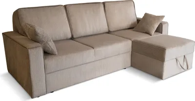 Zdjęcie produktu dla Robin Inspire Sofa Narożna Sofa Wielofunkcyjna Z Funkcją Spania Pudełko Na Łóżko Pudełko W Kształcie L Sofa Narożna Wolnostojąca Sztruks Aksamit Optyka Parma 230 x 165 x 102 cm Prawy Kremowy