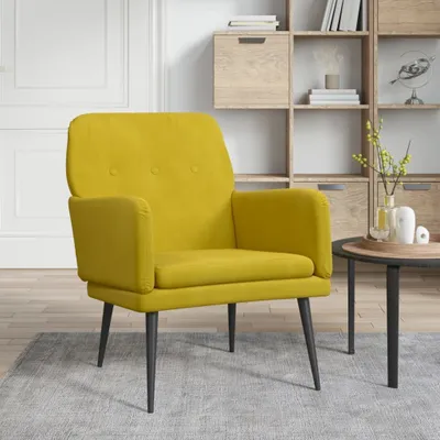 Produktbild von [Home] Sessel Gelb 62x79x79 cm Samt , Neue Mode 2024 im häuslichen Leben