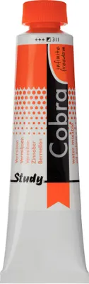 Immagine prodotto di Cobra Study pittura ad olio miscelabile con acqua in tubetto 40 ml Vermillion 311