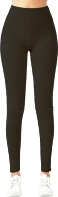 Immagine prodotto di Sportswear Leggings da donna Pantaloni sportivi Pantaloni lunghi a vita alta Fitness Stretch L/XL Nero