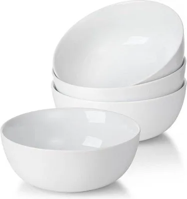 Produktbild von Keramik Dessert-Schüsseln Set 4x 600ml weiß porzellan