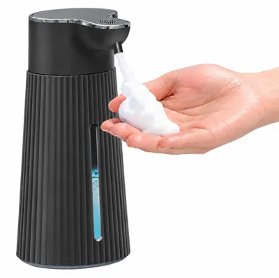 Image de INF Distributeur de savon électrique à mousse ABS pour cuisine et salle de bain Le noir