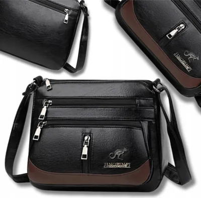 Produktbild von EDIBAZZAR | Leder Messenger Bag, Umhängetasche, Damentasche, Retro