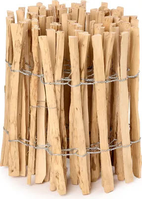 Produktbild von Garronda Gartenzaun zum Stecken aus Haselnüsse Zaun Garten Staketenzaun Beeteinfassung Holz Steckzaun Hochwertiger Gartenzaun für Ihren Garten GD-0079 (Lattenabstand: 3-5 cm. 50 cm x 5m)