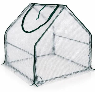 Produktbild von Mini Gewächshaus 60x60x60cm Anzuchthaus Foliengewächshaus Frühbeet Pflanzenhaus mit Metallgestell PE-Gewebe Hochbeet Abdeckung robust wetterfest