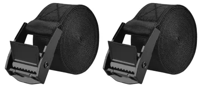 Zdjęcie produktu dla Pasek nośny, szerokość 25 mm, udźwig 200 kg, długość 3 m, kolor czarny, 2 sztuki
