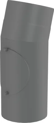Produktbild von Ø 120 mm Ofenrohr Bogen 15° - mit Tür - gussgrau