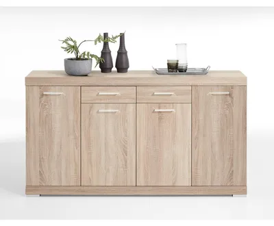 Image de CALICOSY - Buffet 2 Tiroirs 4 Portes L160 x P34,9 cm - Bristol