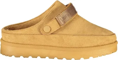 Produktbild von Braune Damen-Winterclogs mit Fell und verstellbarem Riemen