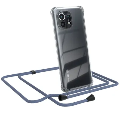 Produktbild von EAZY CASE Handykette kompatibel mit Xiaomi Mi 11 5G, Handyhülle mit Umhängeband, Handykordel, Schutzhülle Clear, Band in Grün