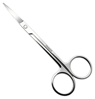 Immagine prodotto di INF Forbicine in acciaio inox 11.7cm a punta dritta per viso naso barba