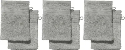 Produktbild von REDBEST Waschhandschuh Chicago" 6er-Pack grau 15x21 cm"