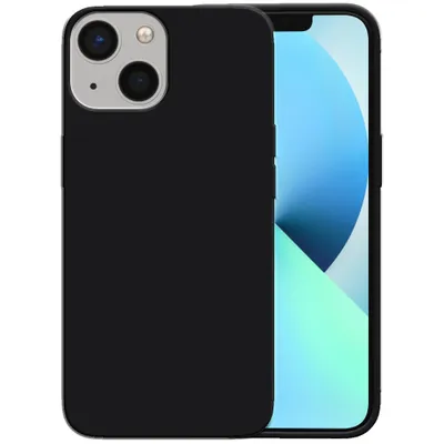 Image de Smartphonica Étui en silicone pour iPhone 13 Étui Mini
avec intérieur souple - Noir