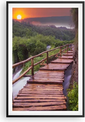 Produktbild von Gerahmtes Poster - Schwarzer Rahmen - Park Natur Wasser - 61x91,5 cm - Wand Bild - Wanddeko - Wandbilder - Kunstposter - Wandposter - Bilderrahmen - Bilder - Kunstdruck - Wandbild - P2BPA61x91-3962