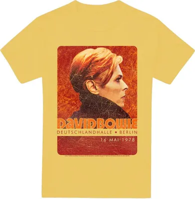Produktbild von David Bowie - "Stage Tour Berlin '78" T-Shirt für Herren TV14871 (S) (Bananengelb)
