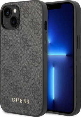 Produktbild von Guess 4G Metal Gold Logo - pouzdro pro iPhone 14 (šedé)
