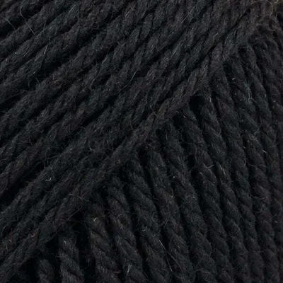 A close-up view of black yarn.