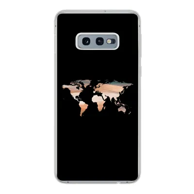 Produktbild von MuchoWow® Handyhülle Schutzhülle Hülle für Samsung Galaxy S10e Weltkarte - Farbe - Schwarz Silikon Softcase Handy Hülle - Handy