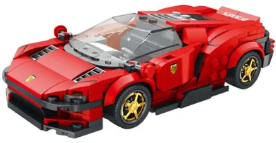 Image de Reobrix 11027 Voiture de course à l'échelle 1:24, modèle à emboîter, 306 pièces