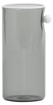 Image de Zafferano Tumbler Haut Oyster Lot De 4 Pièces En Verre Borosilicaté Soufflé À La Main Avec Perle Décorative Couleur Grise, Design Élégant Et Moderne