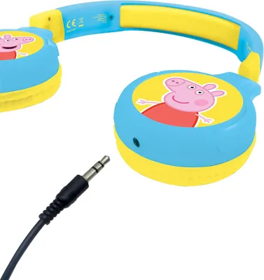 Produktbild von Peppa Pig 2-in-1 Kinder Kopfhörer Bluetooth & Kabel, Stereo, Faltbar, Verstellbar, Mikrofon, Lautstärke 85 dB, Wiederaufladbar, Kinderfreundlich