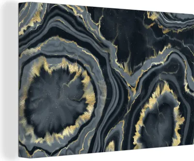 Zdjęcie produktu dla OneMillionCanvasses® - Obrazy na płótnie - 140x90 cm, Geoda - Złoto - Marmur - Kamienie, Dekoracja ścienna - Zdjęcie na płótnie - Obraz na drewnianej ramie