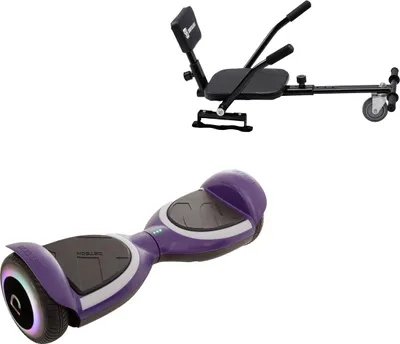 Produktbild von 6.5 Zoll Hoverboard mit Komfort Hoverkart, Jetson Prism Purple PLUS, und Schwarzes Komfort Hoverkart, Smart Balance