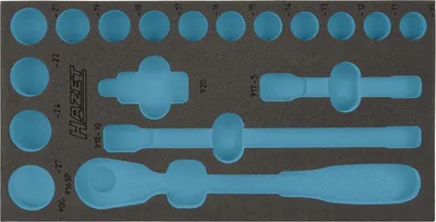 Produktbild von Hazet 2-Komponenten Weichschaumeinlage 163-191L, (LxB) 342 x 172 mm