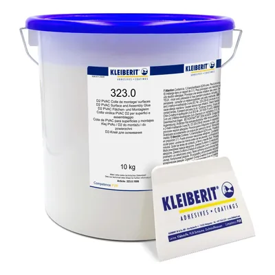 Produktbild von KLEIBERIT 323.0 PVAc D2 Flächen- & Montageleim 10 kg – Holzleim für Fugen, Zapfen, Dübel, Korpus, Gestelle & Schichtstoffplatten