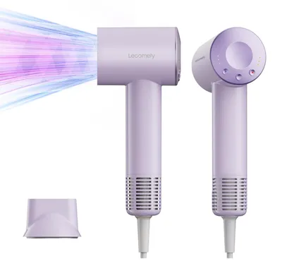 Produktbild von Reiseföhn Ionen Föhn Kleiner Haartrockner Dualspannung Magnetdüse 57dB Lila