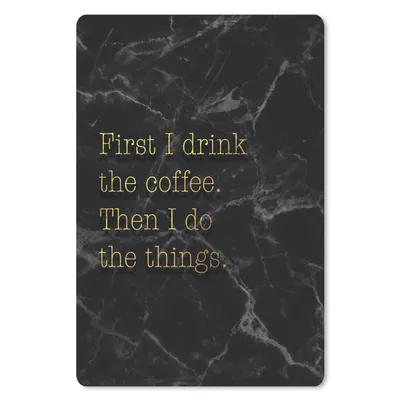 Produktbild von MuchoWow® Mauspad Mousepad Zitate - Kaffee - Gold - Marmor 18x27 cm - Mousepads - Maus Mat - Pad - Mausunterlage