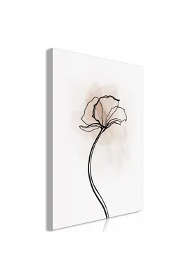 Produktbild von Italienischer Leinwand Leinwandbild - Left to the Sun (1 Part) Vertical 40x60 cm Blumen b-A-0747-b-a