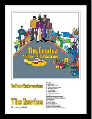 Immagine prodotto di The Beatles - Stampa con cornice "Yellow Submarine" PM10364 (40 cm x 30 cm) (Multicolore)