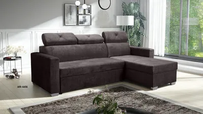 Produktbild von Ecksofa LIVE Eckcouch mit Schlaffunktion und wechselbarer Ecke, L-Form, Bettkasten - Dunkelgrau