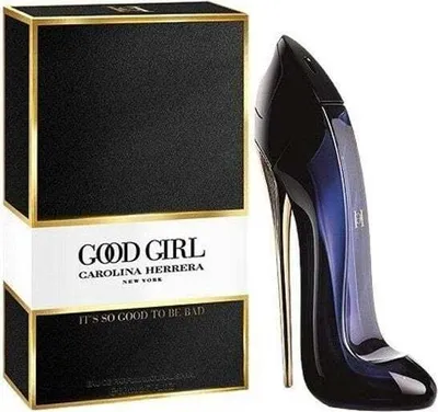 A perfume bottle shaped like a high heel and its packaging.