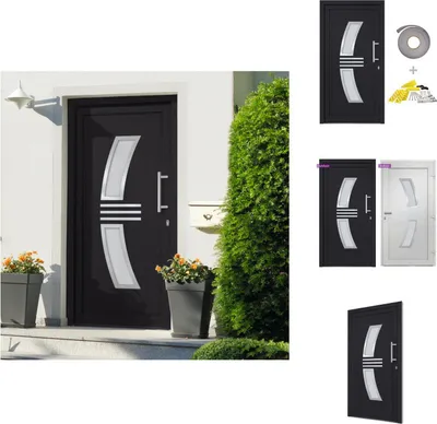 Produktbild von vidaXL Haustür Anthrazit 108x208 cm - Haustüren